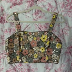 Altar'd State Sequin Floral Top